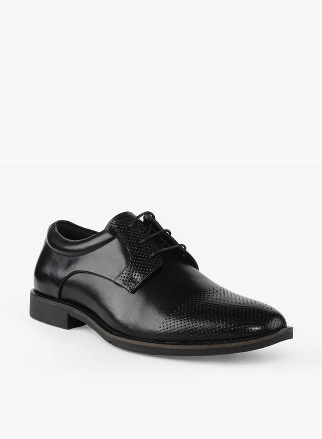 دوتشيني Men Leather Lace-Up Derby Shoes