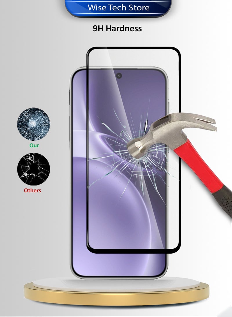 دبليو تيك فيفو X300 برو 5G 2025 سلسلة بريميوم E2E حامي شاشة زجاجي مقاوم للكسر بالكامل مع غراء كامل - شفاف/أسود - Image 3