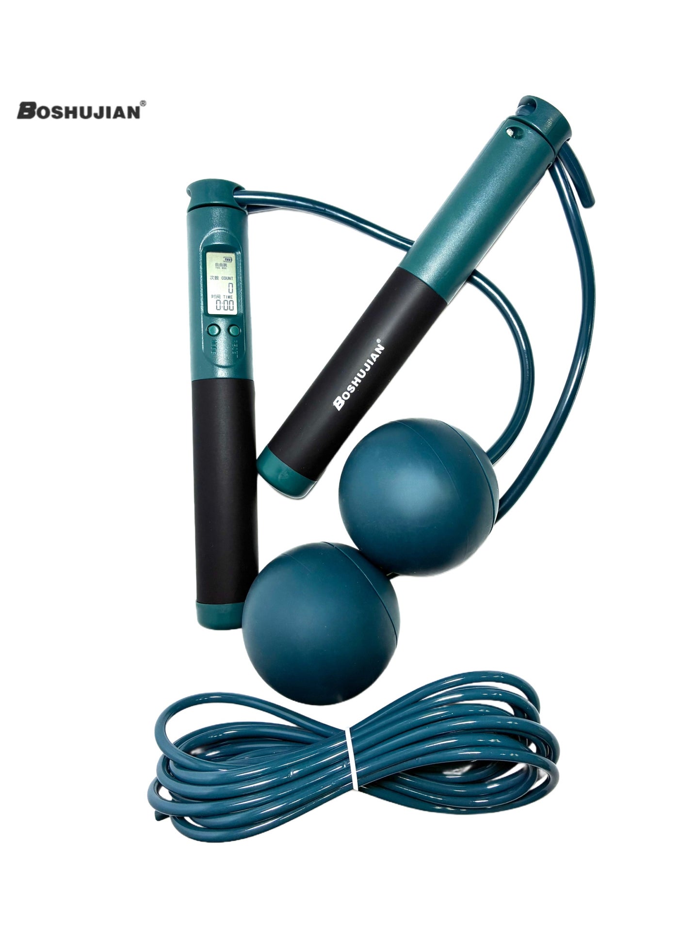 Dual Purpose Digital Jump Rope Adjustable Counting Skipping Rope, Multimode Skipping Rope 360° Anti-Winding, Cordless Jumping Rope for Fitness Exercise Gym