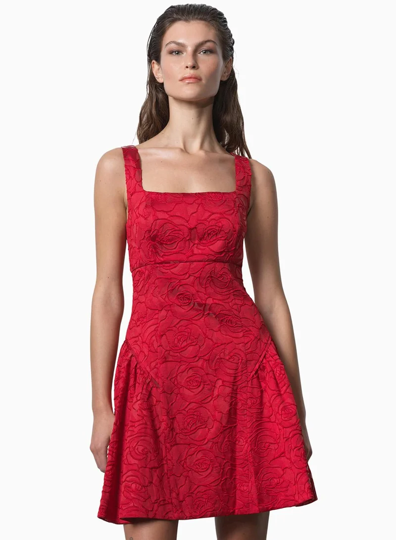 French Connection Crea Jacquard Flared Dress