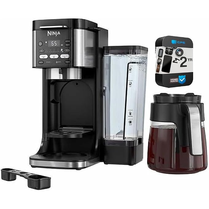 Renewed Ninja CFP105 DualBrew Hot & Iced Coffee Maker Black (Renewed) Bundle with 2 YR CPS Enhanced Protection Pack - Image 1