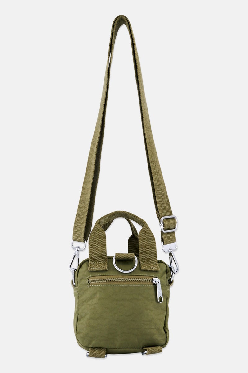 I Love Fashion Women Brand Logo Cross Body bag, Olive - Image 3