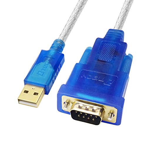 DTech USB to Serial Adapter Cable 16 ft DB9 Male RS232 to USB Cord with FTDI Chip Supports Windows 11 10 8 7 Mac Linux (5m) - Image 1