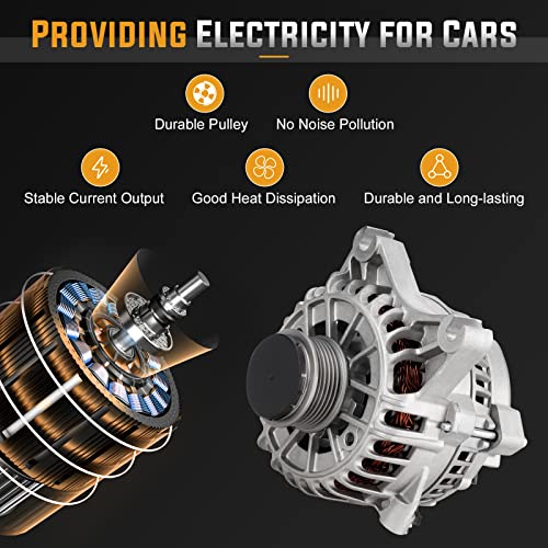 ILONPA Alternator Replacement 135Amp Compatible with 2003 2004 Ford Expedition 4.6 5.4L, 2003 2004 Lincoln Navigator 5.4L Replace AFD0128, 3L74-10300-AA, 400-14111 - Image 3