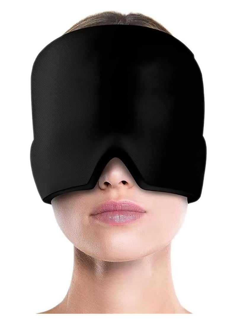 Generic Gel Ice Relief Mask Pack for Headache Cold and Hot Therapy Face Eye Neck and Head Hat Cap for Migraine pain, Puffy Eyes, Tension, Sinus and Stress Reliefing, Assorted colors - Image 1