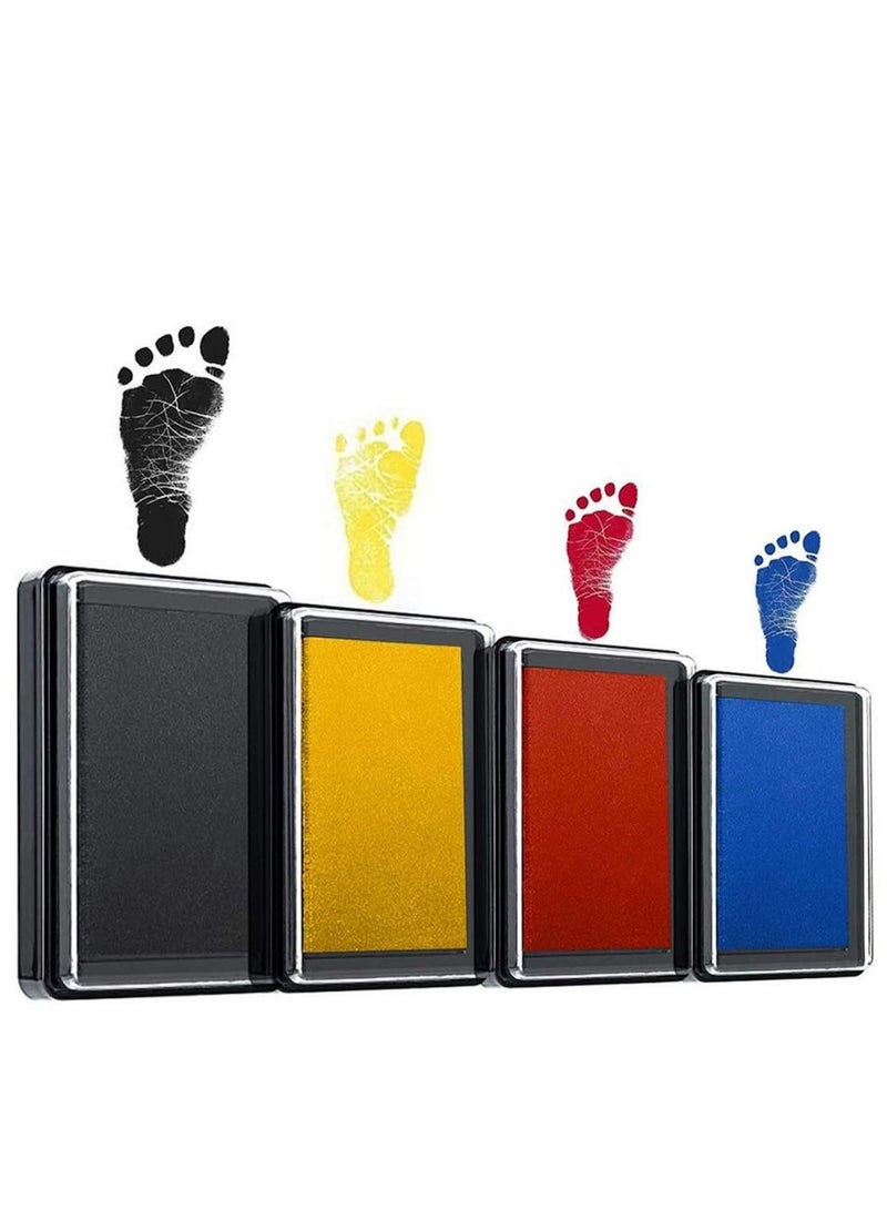Baby Footprint Kit - Easy Clean Safe Black Ink Pad Hand Print with Lifetime inkpad Guarantee