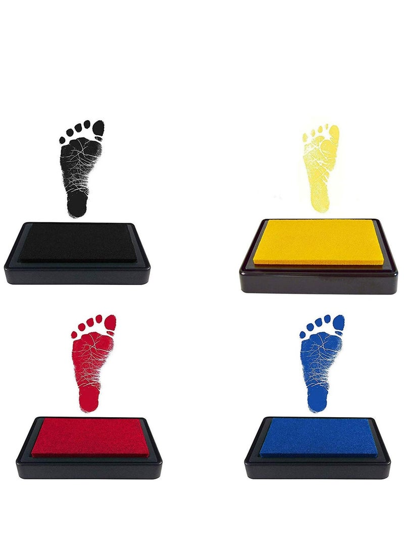 Baby Footprint Kit - Easy Clean Safe Black Ink Pad Hand Print with Lifetime inkpad Guarantee