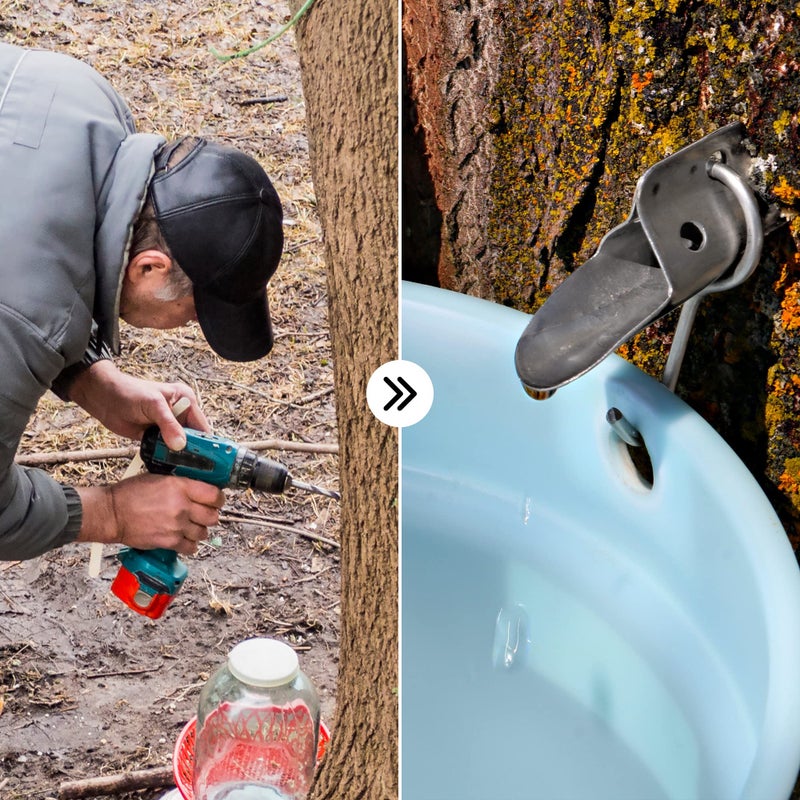Atlantic Rush Maple Syrup Tree Tapping Kit - Includes (2) Maple Syrup Spiles and Maple Tree Tapping Drill Bit for Tap - Stainless Steel Spiles with Bucket Hook - Maple Tree Tapping Kit - Maple Syrup Supplies - Image 4