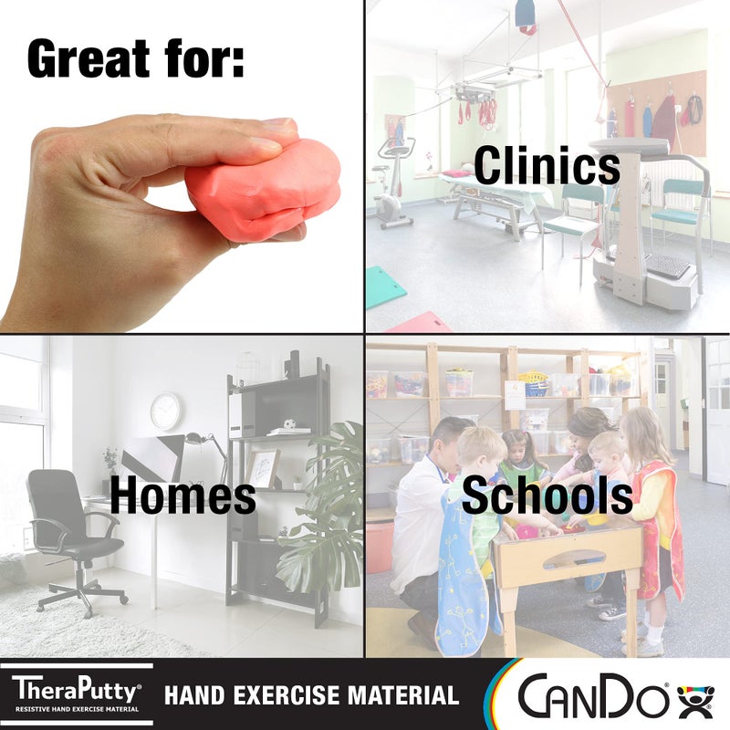 CanDo TheraPutty Standard Hand Exercise Putty For Rehabilitation, Exercises, Hand Therapy, Occupational Therapy, Hand Strengthening, Improve Motor Skills, Stress Relief - Image 2