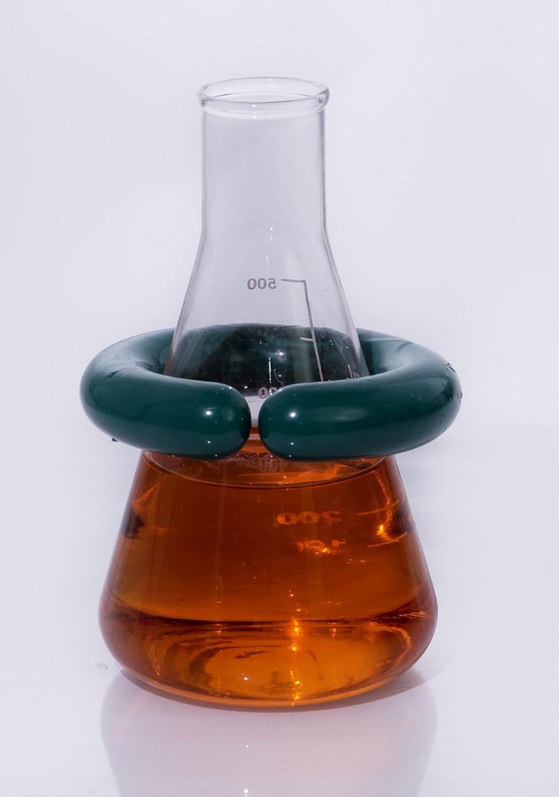 SP Scienceware SP Bel-Art “C”-Shape Open 1.5lb Lead Ring Flask Weight with Vikem Vinyl Coating; for 500-2000ml Flasks (F18308-2000) - Image 2