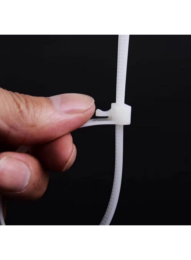 Hian 8-Inch White Cable Ties, 3.6mm Width, Nylon Zip Ties for Home, Office, and Outdoor Use - Strong, Durable, and Versatile Cable Organizers (Pack of 100) - Image 3