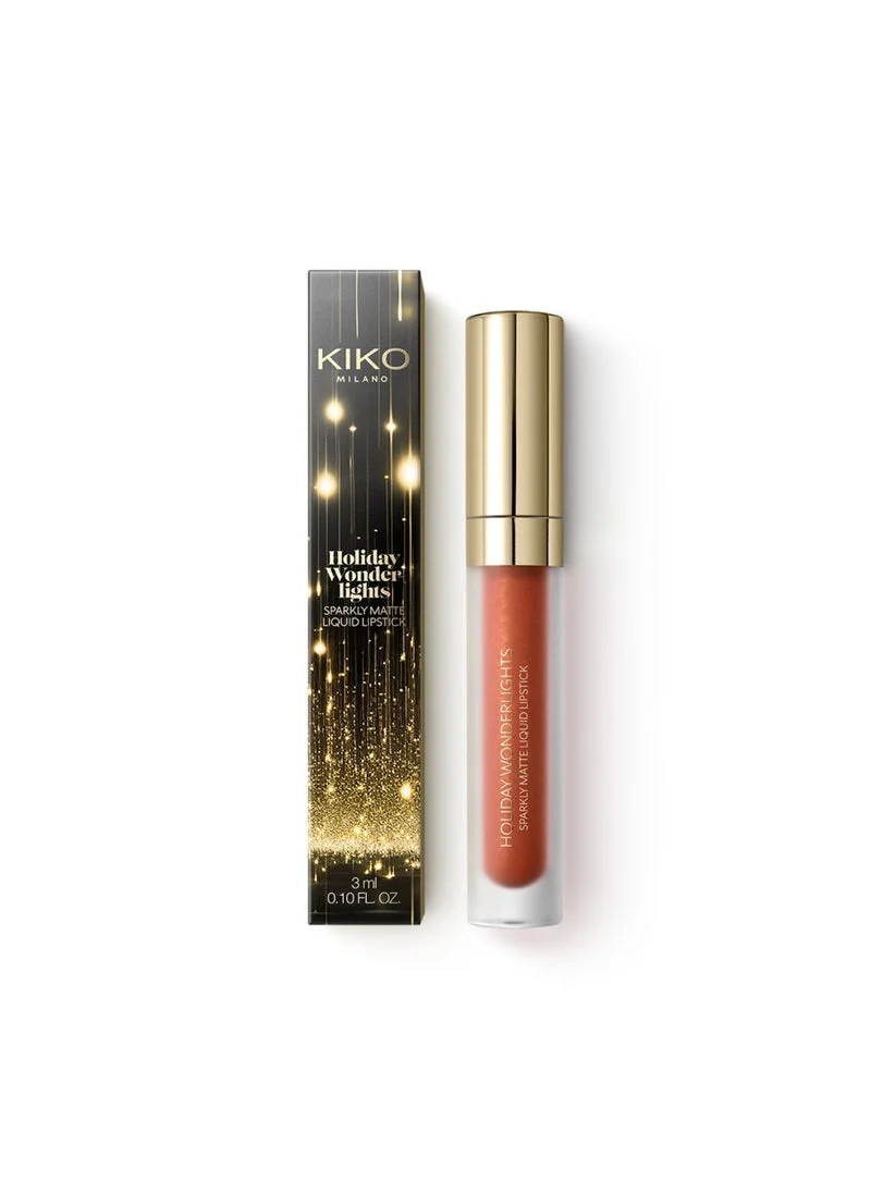 كيكو ميلانو HOLIDAY WONDERLIGHTS SPARKLY MATTE LIQUID LIPSTICK Clementine Sauce