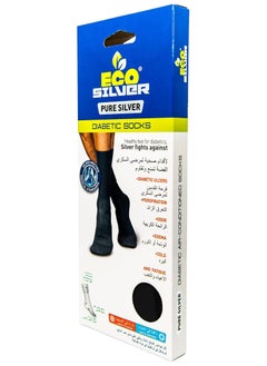 Eco Silver Diabetic Socks Black 39 - 42