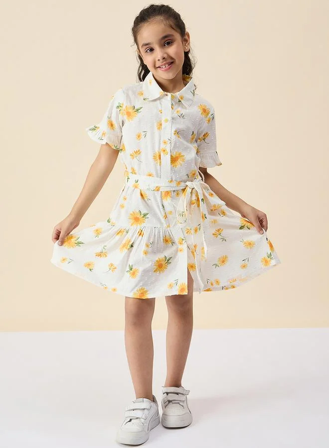 ستايلو بج Stylo Bug Flower Print Dobby Shirt Dress