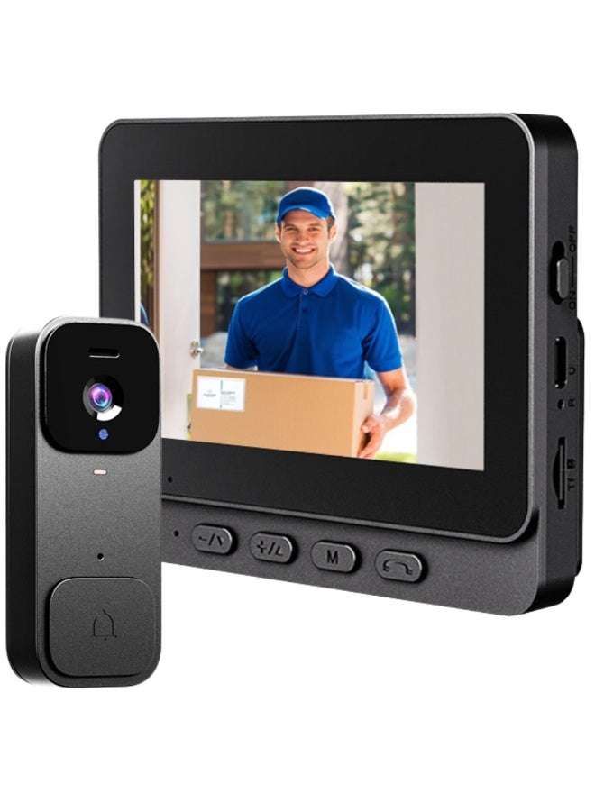 BlueFire Wireless Video Intercom System with 4.5" LCD Monitor, Night Vision, Two-Way Audio, SD Card Recording & USB-C Rechargeable Battery – Easy Home Security Solution for Apartments & Houses - Image 1