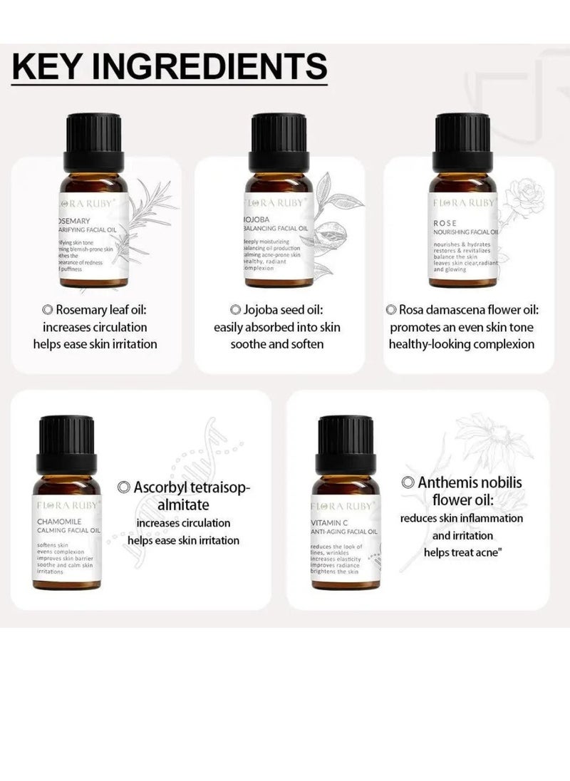 FLORA RUBY - Rose Nourishing Facial Oil Nourishes and Hydrates Leaves Skin Clear Radiant and Glowing Natural Organic Rose Essential Oil for Face and Skin Moisturizing Nourishing Hydrating 15ml - Image 1