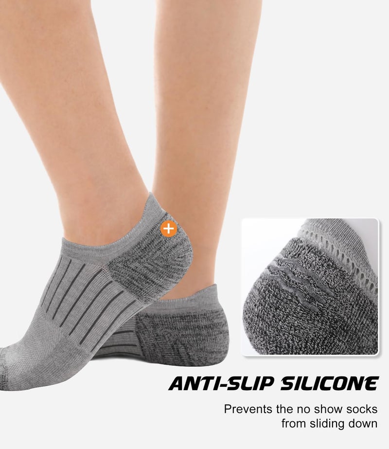 BAMBOO COOL No Show Socks Men Low Cut Ankle Short Socks for Men Casual Athletic Socks with Non Slip Grip - Image 3