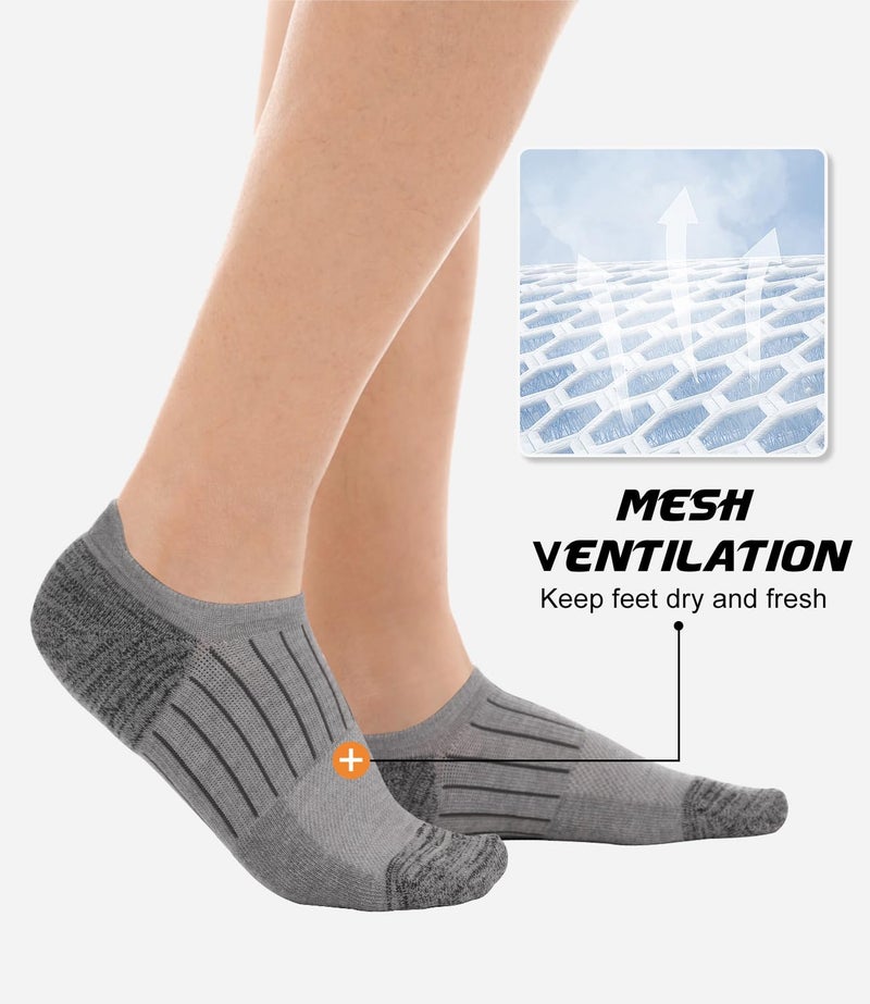 BAMBOO COOL No Show Socks Men Low Cut Ankle Short Socks for Men Casual Athletic Socks with Non Slip Grip - Image 5