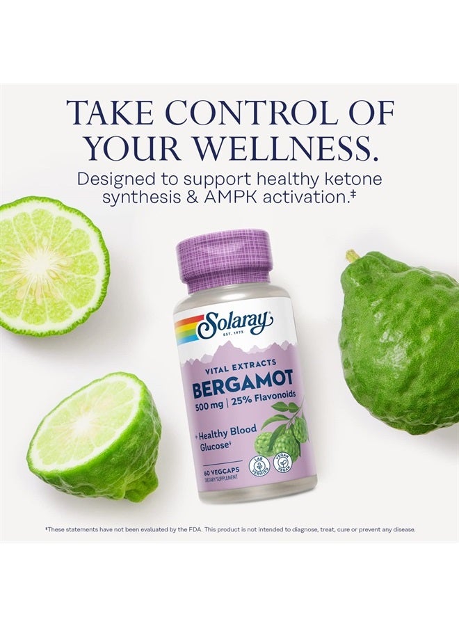 Solaray Vital Extracts, Bergamot, 500 mg, 60 Vegcaps  - Image 4