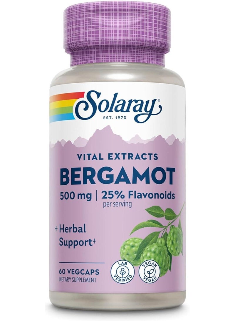 Solaray تركيبة متقدمة من البرغموت، مستخلص فواكه لدعم القلب والأوعية الدموية، غطاء نباتي (بلاستيكي) 500 مجم، 60 قيراط - Image 1