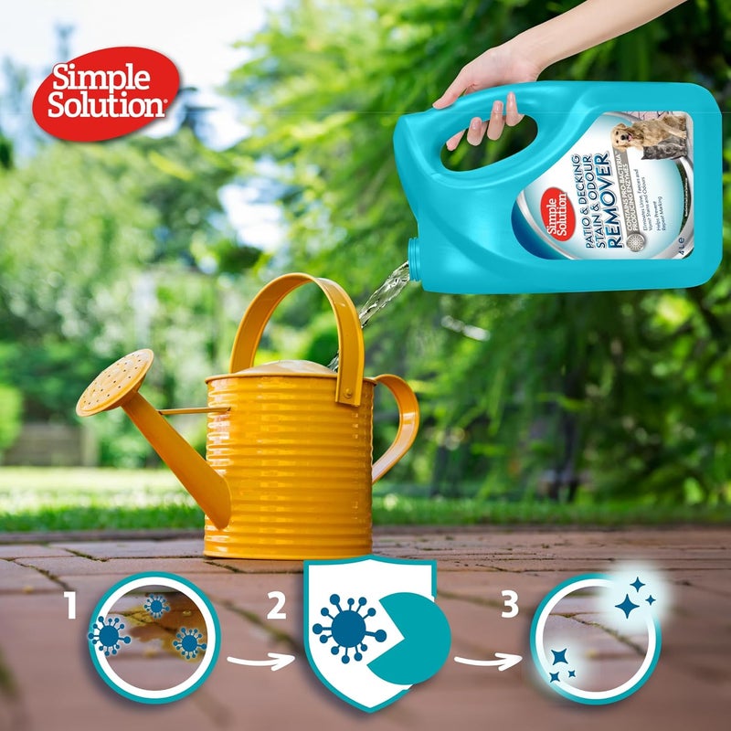 Simple Solution Small apartment fit Patio and Decking Pet Stain and Odour Remover, Silver, 4 Litres Durability boosted processed material - Image 4
