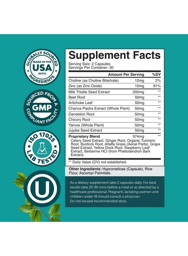 Natures Craft Liver Cleanse Detox & Repair 2 Pack Bundle - Herbal Liver Support Milk Thistle Supplement - Silymarin Milk Thistle Supplements with Dandelion Root, Choline, Beetroot & Artichoke Extract - Image 2