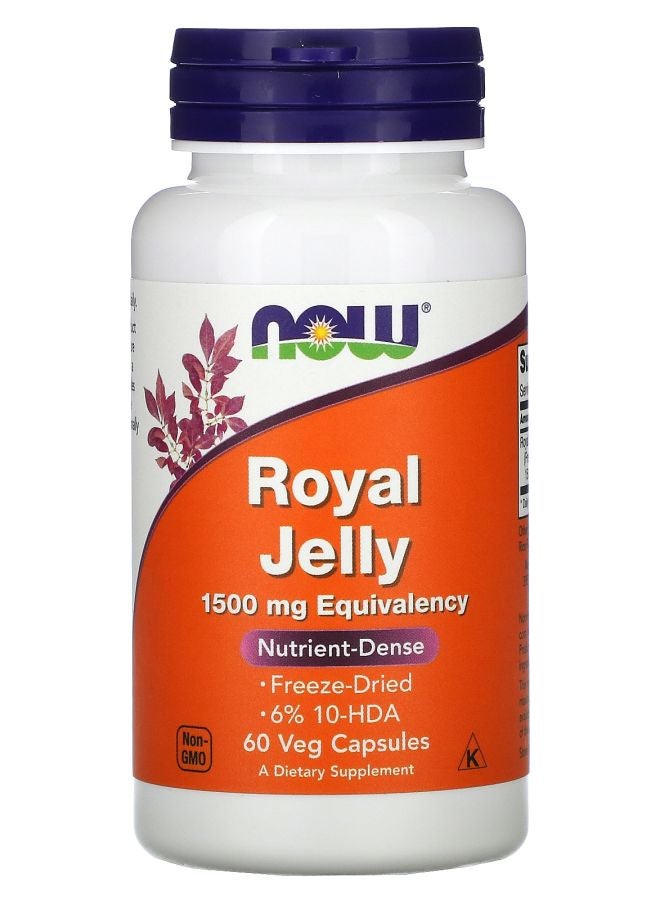 now Royal Jelly 1500 mg 60 Veg Capsules