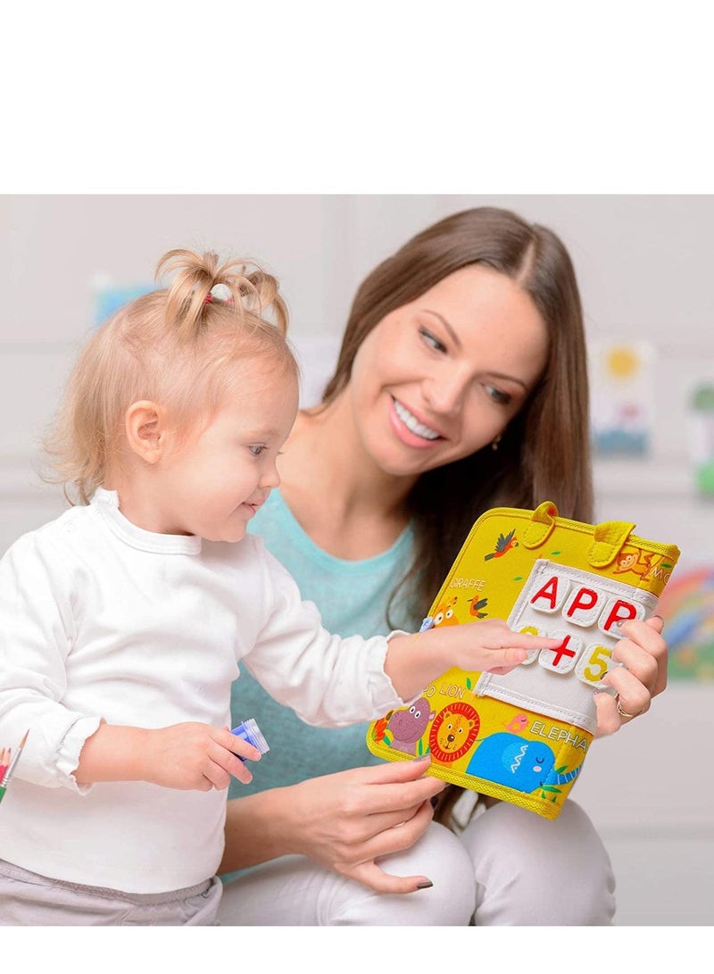 MEBEGIN 17-in-1 Felt Busy Board with Handle, Portable Sensory Activity Board, Travel-friendly Busy Board for Toddlers, Preschool Education Learning Fine Motor Skills, Creative Educational Montessori Toys, Handy to Take Out, Great Educational Gift Choice  - Image 3