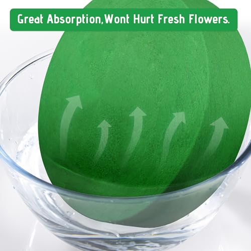 Max Shape 6 Pcs Floral Foam Round Blocks, Large Wet and Dry Green Foam for Artificial and Fresh Flower Arrangement,Flower Foam Blocks for Wedding Party Decorations (9.8 Inch) - Image 5