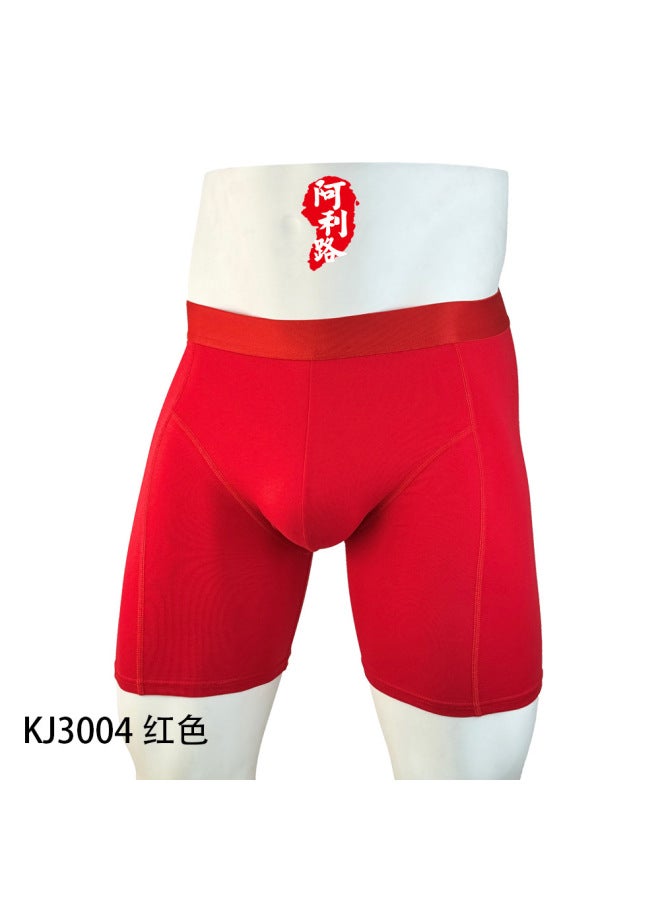 Sports Anti-chafing Leg-lengthening Men's Underwear Pure Cotton Antibacterial Breathable Large Space Men's Red Underwear