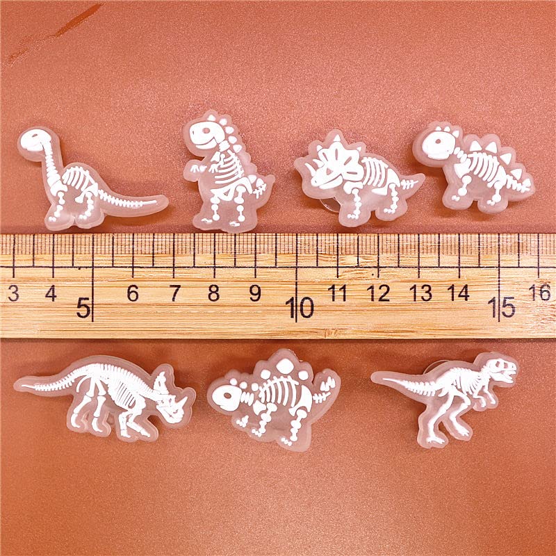 pequano 14PCS luminous Dinosaur Charms Decoration for Shoe,charms for boys Decoration for Shoe,Bag,Bracelets Dinosaurs Themed Party Favor - Image 3
