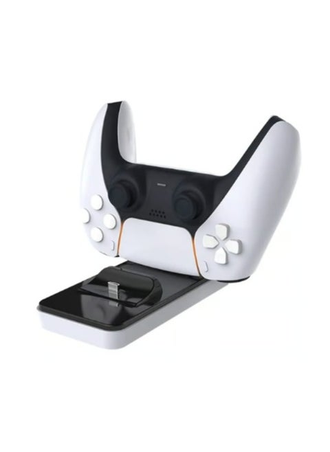 ASA Controller Charging Station for PS5 Dualsense | ASA Dual Fast Controller Charger Compatible with Playstation 5 Controller - White