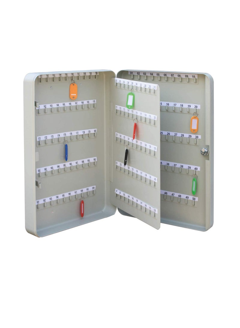 روبستلاين ROBUSTLINE KEY BOX - سعة 200 مفتاح | مزود بقفل أمان للخزانة | مقاوم للخدش | لون كريم (200 علامة رئيسية مجانية)  - Image 1