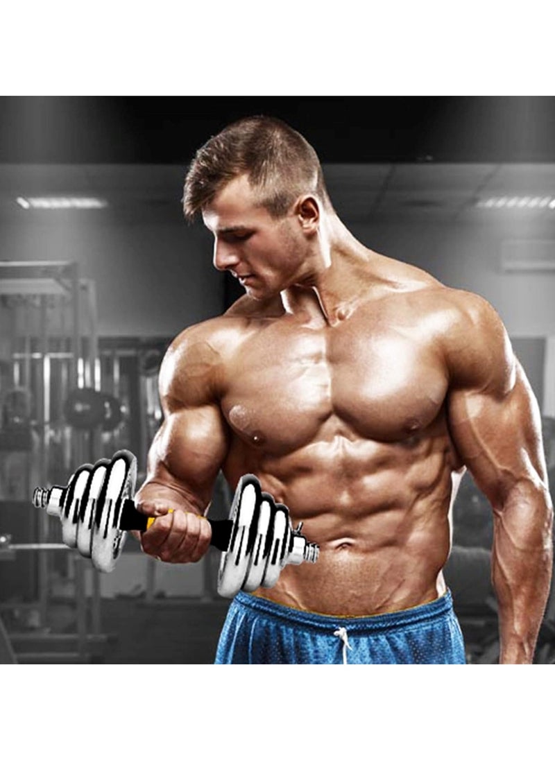 Huitich 30 KG Chrome Adjustable Dumbbell and Barbell Set with Carrying Case  - Image 4