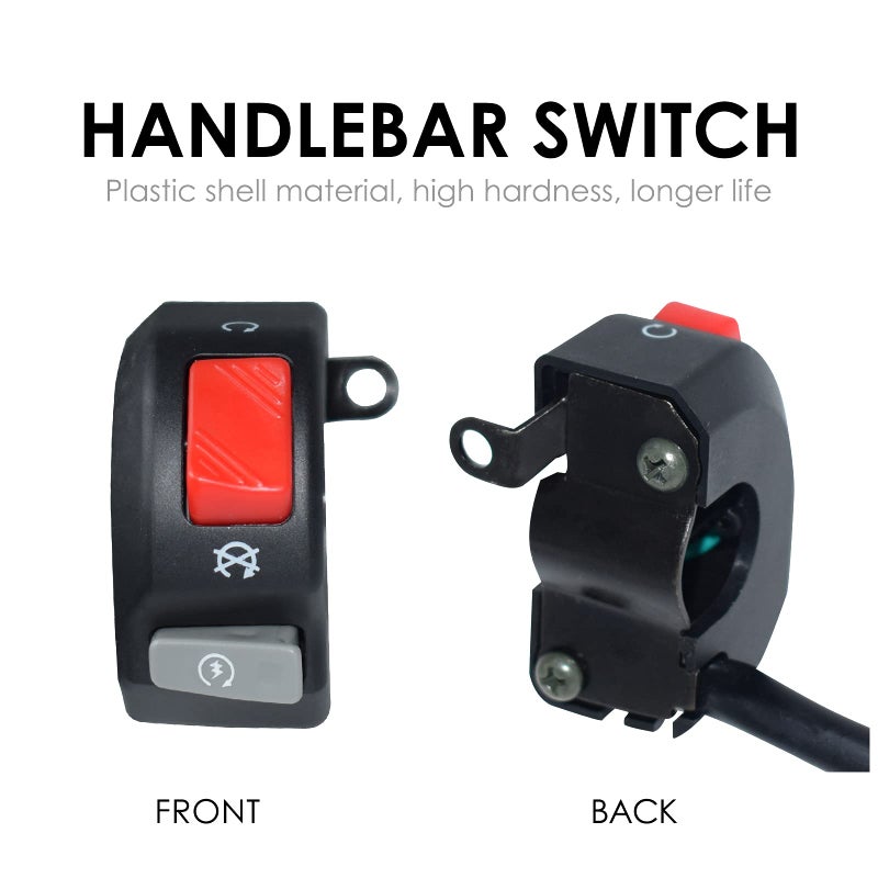 Feiteplus 12V Right Motorcycle Switches 7/8" 22mm Handlebar Mount Headlight Fog Light Horn ON Off Start Kill Switch - Image 5