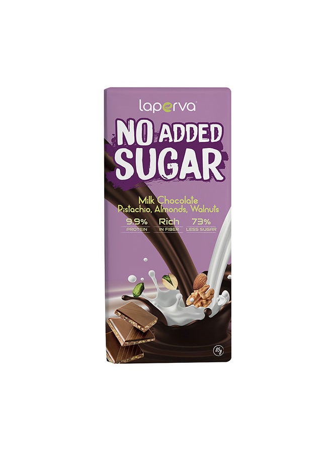 Laperva No Added Sugar with Milk Chocolate Bar 85gm 