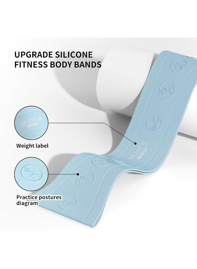 PROIRON PROIRON Resistance Loop Bands, Silicone[Skin-Friendly] Resistance Band Printed Exercise Poses Set of 3 Anti-Slip Exercise bands - Ideal for Home, Gym, Yoga, Training  - Image 2