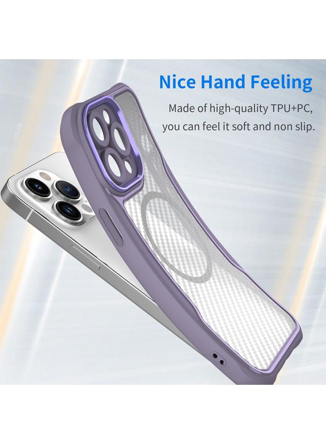 اس-توب جراب هاتف شفاف من ألياف الكربون MagSafe لهاتف iPhone 13 Pro Max - Image 3