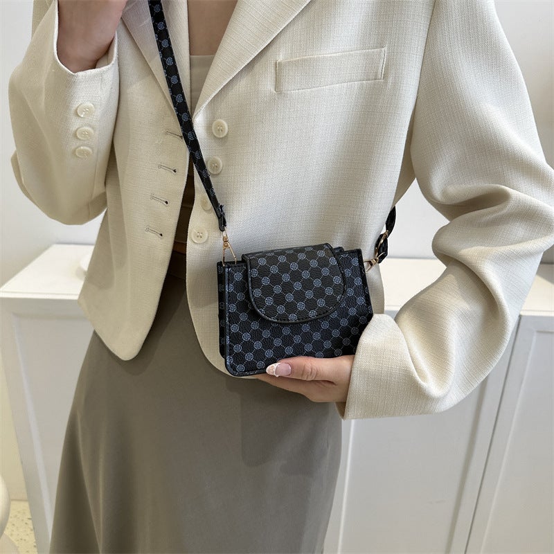 Retro Handbag Bag For Women 2023 New Textured Fashion Shoulder Bag Casual Printed Crossbody Small Square Bag - Image 4