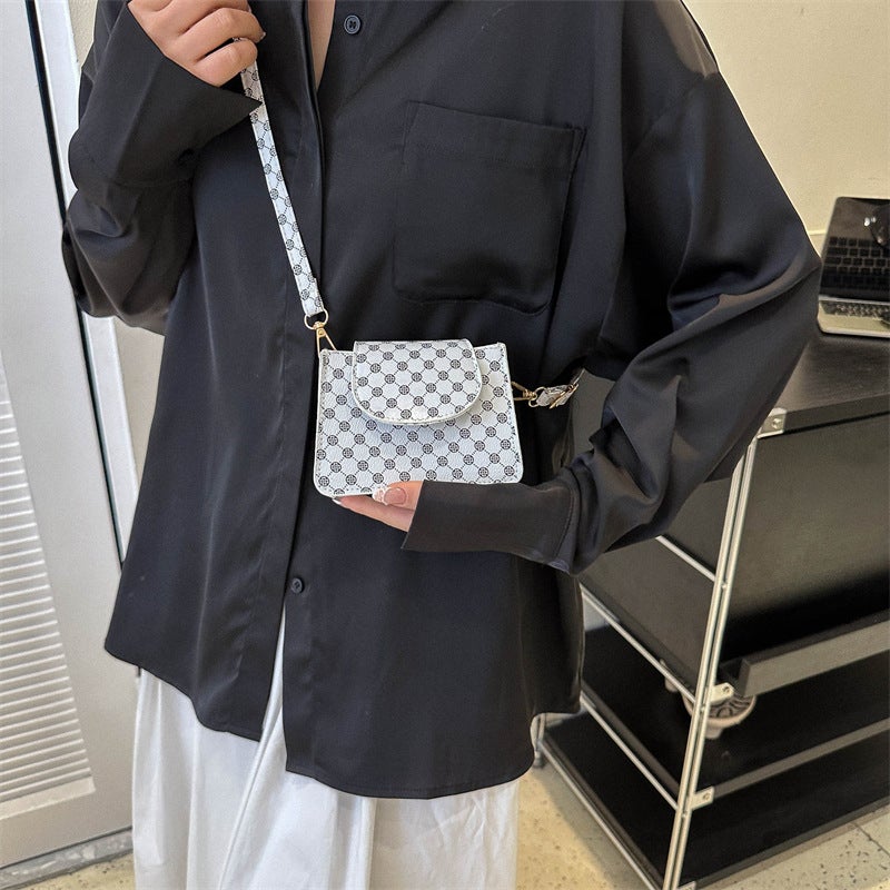 Retro Handbag Bag For Women 2023 New Textured Fashion Shoulder Bag Casual Printed Crossbody Small Square Bag - Image 5