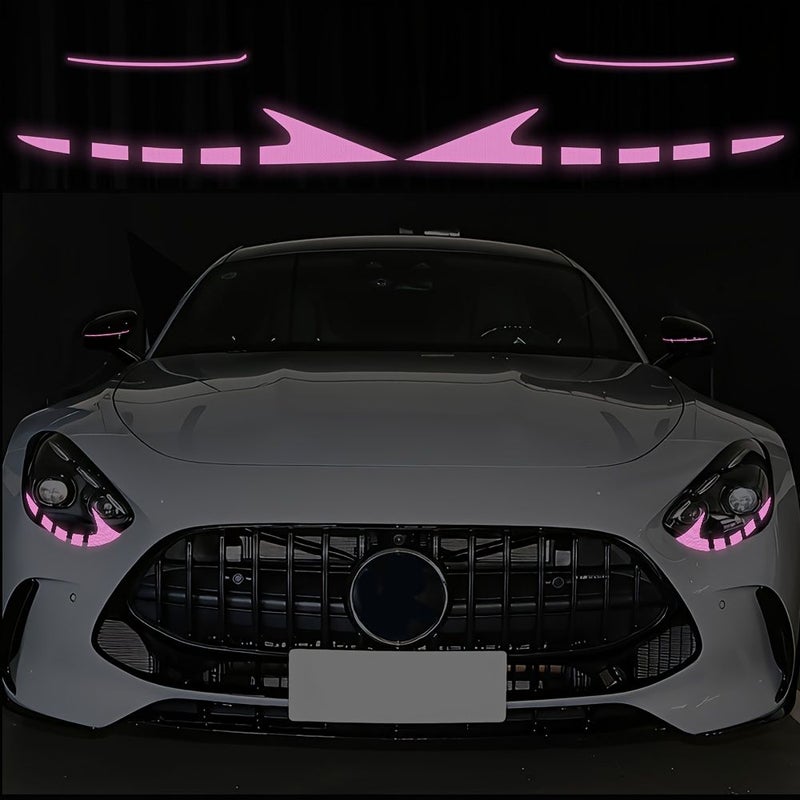 Reflective Red Vinyl Decals for Car Headlight Rear Bumper Night Visibility Vehicle Sticker - Image 1