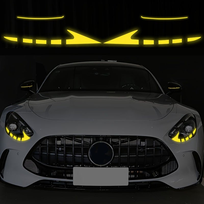 Reflective Red Vinyl Decals for Car Headlight Rear Bumper Night Visibility Vehicle Sticker - Image 4
