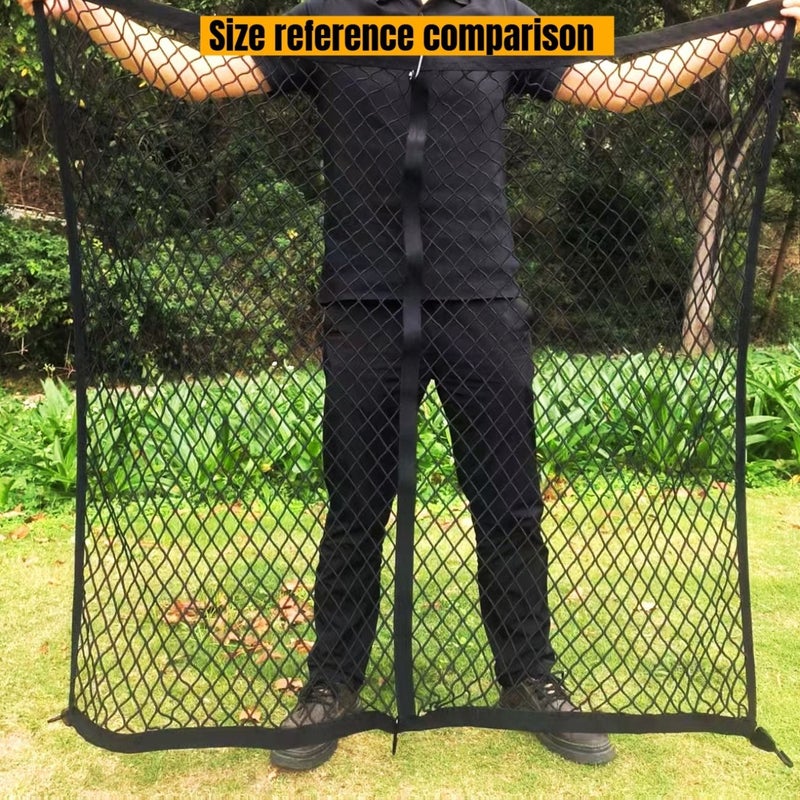 Extra Large High Elasticity Cargo Net Kit With 4 Hooks 6 Position Cargo Net For Pickup Truck Bed Luggage Storage 47.24 Inch X 47.24 Inch Extends To 94.49 Inch X 94.49 Inch - Image 3