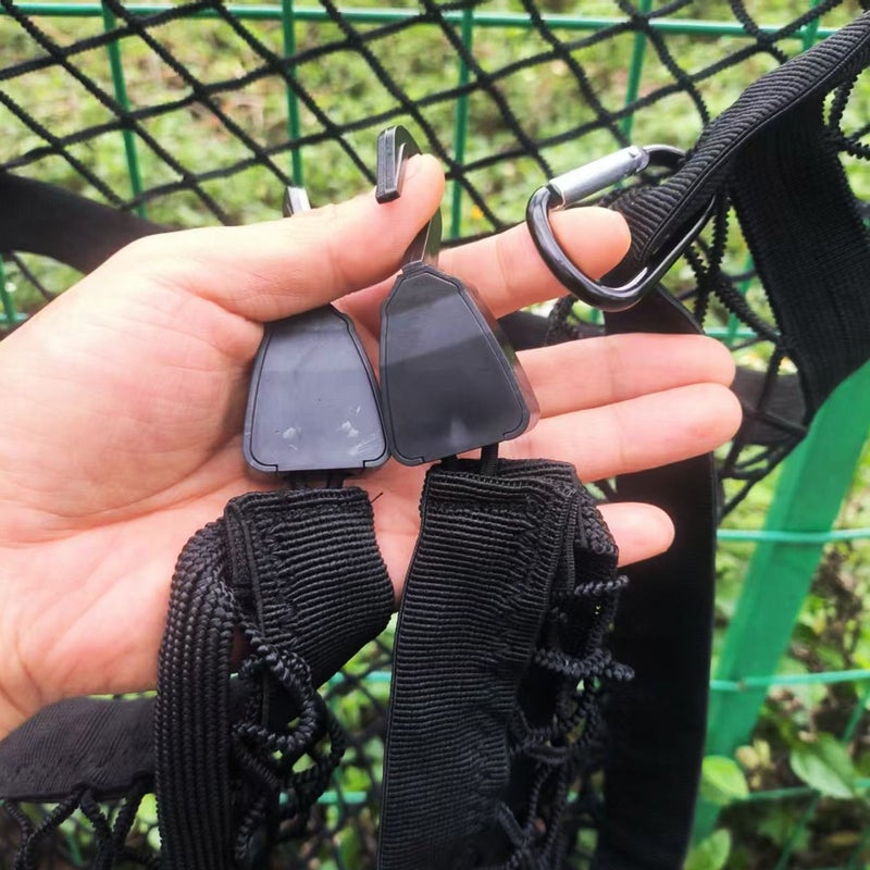 Extra Large High Elasticity Cargo Net Kit With 4 Hooks 6 Position Cargo Net For Pickup Truck Bed Luggage Storage 47.24 Inch X 47.24 Inch Extends To 94.49 Inch X 94.49 Inch - Image 1