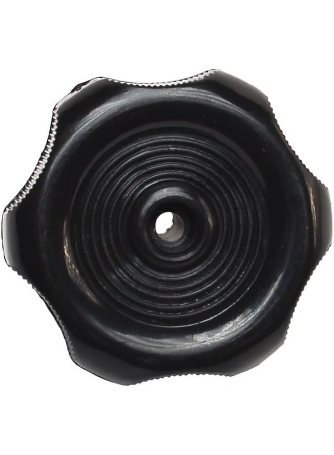 RV Designer H713, Plastic Window Knob, 2-1/4 inch Diameter, 1 inch Shaft, Black, Interior Hardware