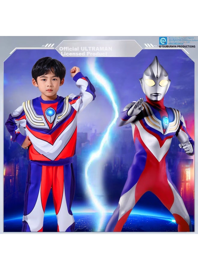 Ultraman Tiga Ultraman Boys' Spring And Autumn Crewneck Sweatshirt Set 130cm