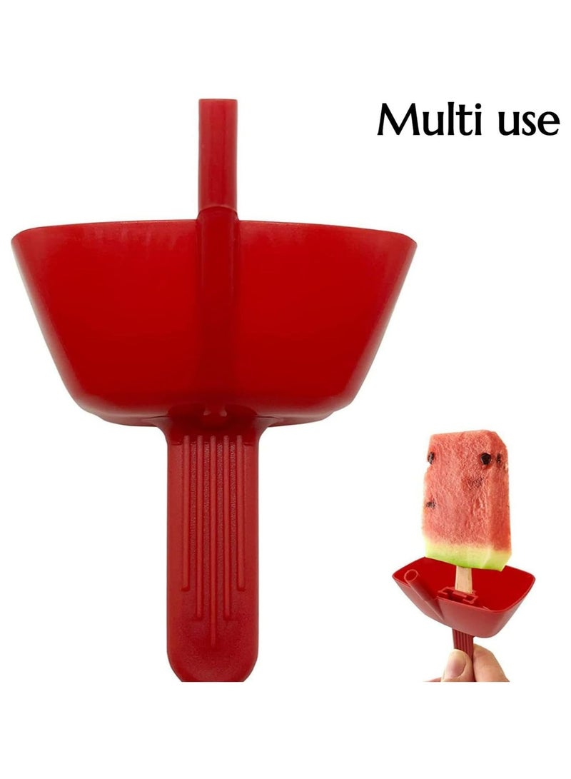 أوزيغالور 4 قطع حاملات مصاصات قابلة لإعادة الاستخدام، حاملة آيس كريم مخروطية مانعة للتقطير، حاملة مثلجات مثلجة، ماسك مصاصات قابل للتنقيط، تمنع الأيدي اللزجة والأراضي الفوضوية - Image 5