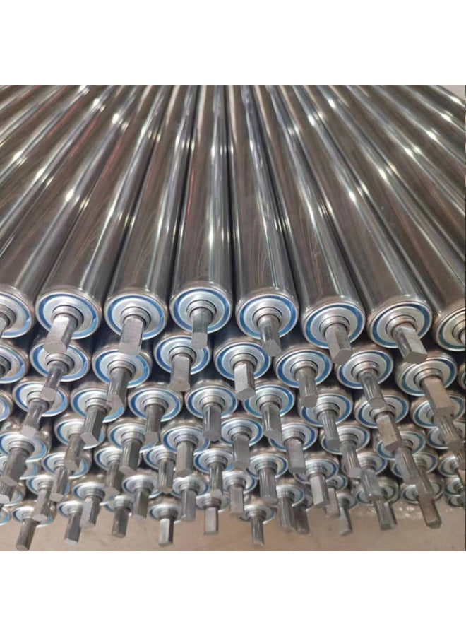 Conveyor Belt Idler Unpowered Roller Stainless Steel Sprocket Roller Galvanized Roller Unpowered Roller-Specifications:60*400*440  - Image 4