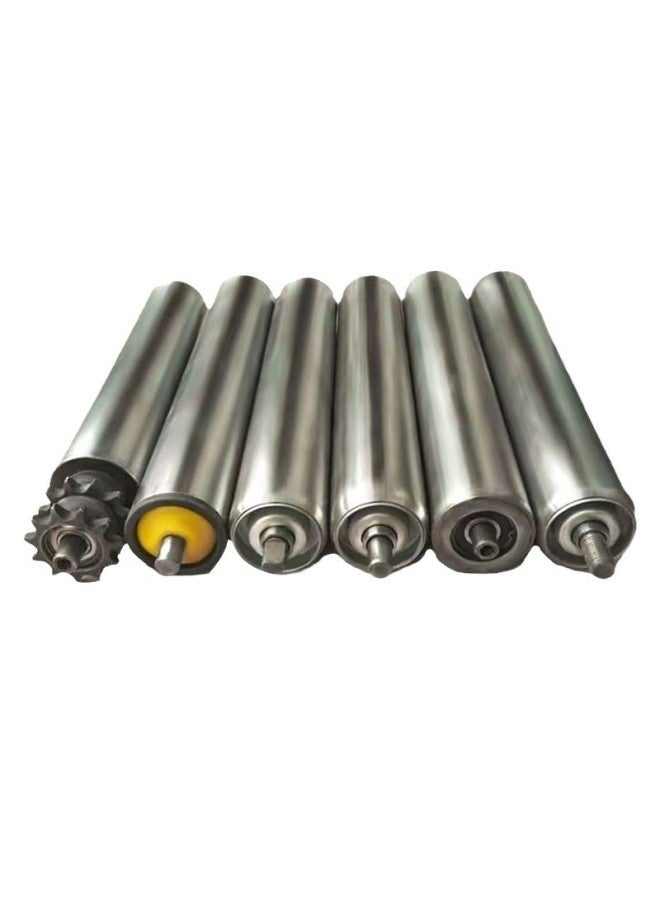 Conveyor Belt Idler Unpowered Roller Stainless Steel Sprocket Roller Galvanized Roller Unpowered Roller-Specifications:60*400*440  - Image 5