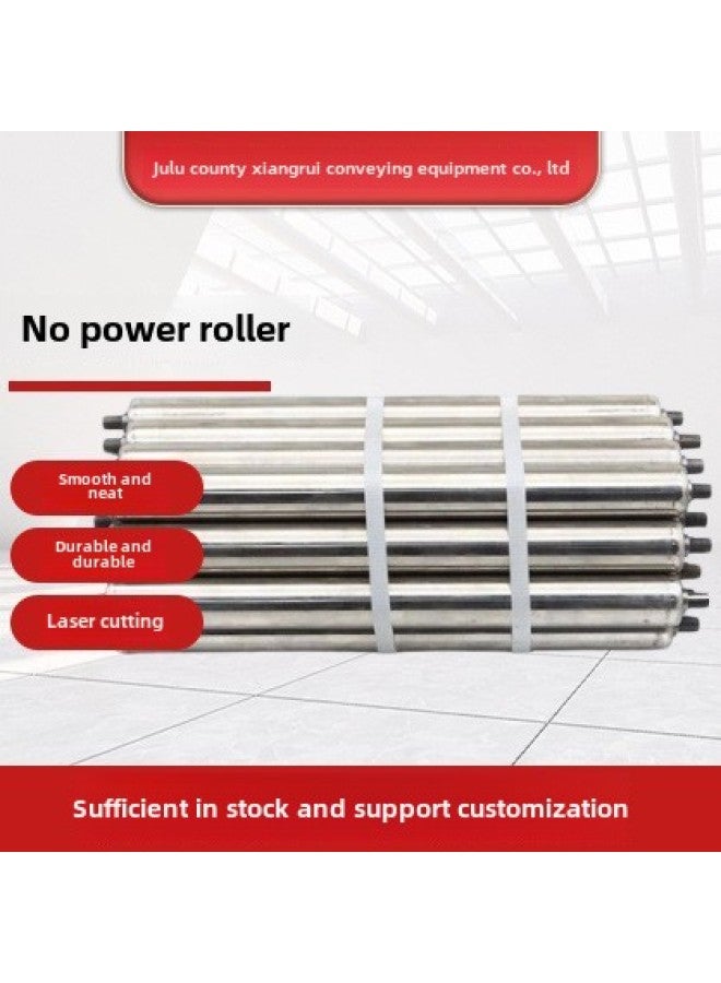 Conveyor Belt Idler Unpowered Roller Stainless Steel Sprocket Roller Galvanized Roller Unpowered Roller-Specifications:60*400*440  - Image 1